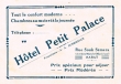 Hôtel Petit Palace à Rabat, carte de visite