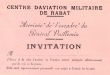 Arrivée de l'escadre du Général Vuillemin, carton d'invitation