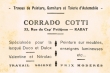 Carte de visite de Corrado Cotti, peinture, garniture et tolerie automobile