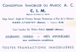 Carte de visite du Consortium Immobilier du Maroc