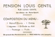 Carte de visite de la Pension Louis Gentil