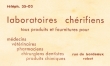 Carte de visite des Laboratoires Chérifiens