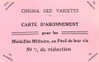 Carte d'abonnement pour les médaillés militaire