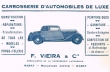 Carte de visite de F. Viera & Cie, carrosserie d'automobiles de luxe