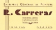 Carte de visite de l'Entreprise Générale R. Carreras