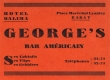 Carte de visite du "Georges's", bar américain