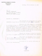 Lettre adressée le 28/10/1968 à Raphael Benazeraf de Neuilly-sur-Seine