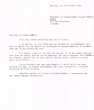 Lettre adressée le 30/10/1966 au Grand Rabbin Yossef Messas à Haifa (israël)