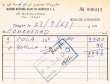 Bon de livraison daté du 23/09/1963 pour la Communauté Israélite de Tanger