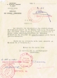 Note adressée le 13/04/1950 Aaron Hassin, Président du Tribunal Rabbinique de Mogador
