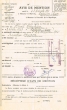 Avis de mariage entre David Abenhaïm et Ernestine Gruber expédié le 26/12/1952 au Maire de Mogador