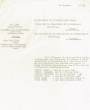 Lettre adressée le 20/10/1953 au Conseiller du Gouvernement Chérifien de Rabat