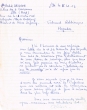 Lettre adressée le 05/12/1953 au Greffier du Tribunal Rabbinique de Mogador