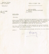 Lettre adressée le 15/03/1956 à M. Melka Greffier du Tribunal Rabbinique de Mogador