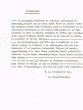 Attestation datée du 11/05/1960 concernant l'affaire Mme Vve Clara Pinto contre Albert Pinto