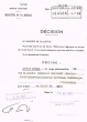 Décision datée du 09/07/1960 concernant un congé accordée à Abraham Benhammou