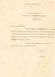 Lettre adressée le 25/05/1954 au Président du Comité de la Communauté Israélite de Tanger