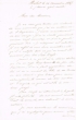 Lettre adressée le 21/11/1845 à M. de Chasteau, Chargé d'Affaire de France à Tanger