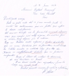 Lettre adressée le 23/06/1969 à Raphael Benazeraf de Neuilly-sur-Seine