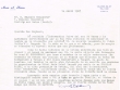 Lettre adressée le 14/04/1967 à Raphael Benazeraf de Neuilly-sur-Seine