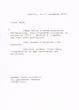 Lettre adressée le 17/11/1981 à Sarah Leibovici de Paris