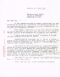 Lettre adressée le 08/03/1970 à David Corcos de Jérusalem