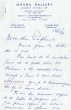 Lettre adressée le 13/11/1961 à Raphael Benazeraf de Neuilly-sur-Seine