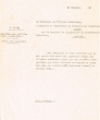 Lettre adressée le 13/11/1950 au Conseiller du Gouvernement Chérifien à Rabat