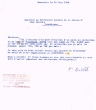 Lettre adressée le 13/06/1958 au Secrétaire Général de la Caisse d'Aide Sociale de Casablanca