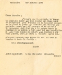 Lettre adressée le 01/10/1971 à Hassiba Hatchwell