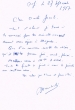 Lettre adressée le 27/09/1957 à Jacob Hatchwell