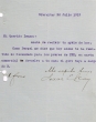 Lettre adressée le 26/07/1912 à Isaac Abensur de Tanger