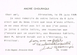 Carte de visite envoyée le 26/06/1979 à Raphaël Benazeraf