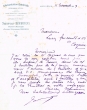 Lettre adressée le 11/11/1933 à Lucien Foucauld & Cie de Cognac