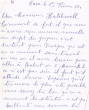 Lettre adressée le 01/02/1960 à Mr Hatchwell