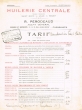 Liste de prix de l'Huilerie Centrale en 1923