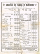 Liste de prix de la Monopolio de Tabacos en Marruecos en 1955