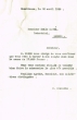 Lettre adressée le 20/04/1936 à Emile Satgé de Meknès
