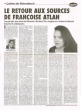 Le retour aux sources de Françoise Atlan