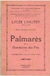 Lycée Lyauey, "Palmarès de la distribution des Prix"