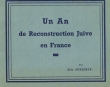 Un An de Reconstruction Juive en France