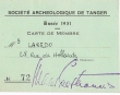 Carte de membre d'Abraham Larédo