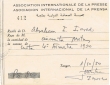 Reçu de cotisation d'Abraham Larédo