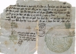 Reçu d'un don fait par David Hassin de 2 douros à la kouppa de R. Meir Ba'al Hanes à Tiberiade, envoyé par l'intermédiaire de Yehuda Berdugo rabbin émissaire de Tibériade