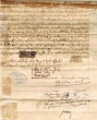Document en arabe concernant la vente  d'une maison rue des Synagogues