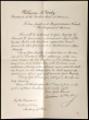Document envoyé par William McKinley, 25ème Président des Etats Unis, à l'Empereur du Maroc, Moulay Abdelaziz, pour la nomination du Consul Général au Maroc, Samuel R. Gummere, où il demande à l'empereur «de le protéger dans l'exercice de ses fonctions..
