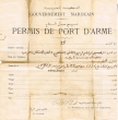 Permis de port d'arme accordé à Abraham Larédo