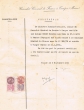 Certificat adressé à Madame Dolorès Ribes