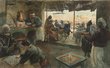 Au Maroc vers 1900.Un café maure.