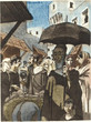 Juif au parapluie à Fès